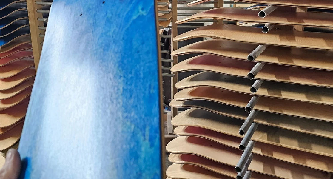 Empire skateboard manufacturing equipment