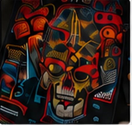Colorful skateboard heat transfer graphic