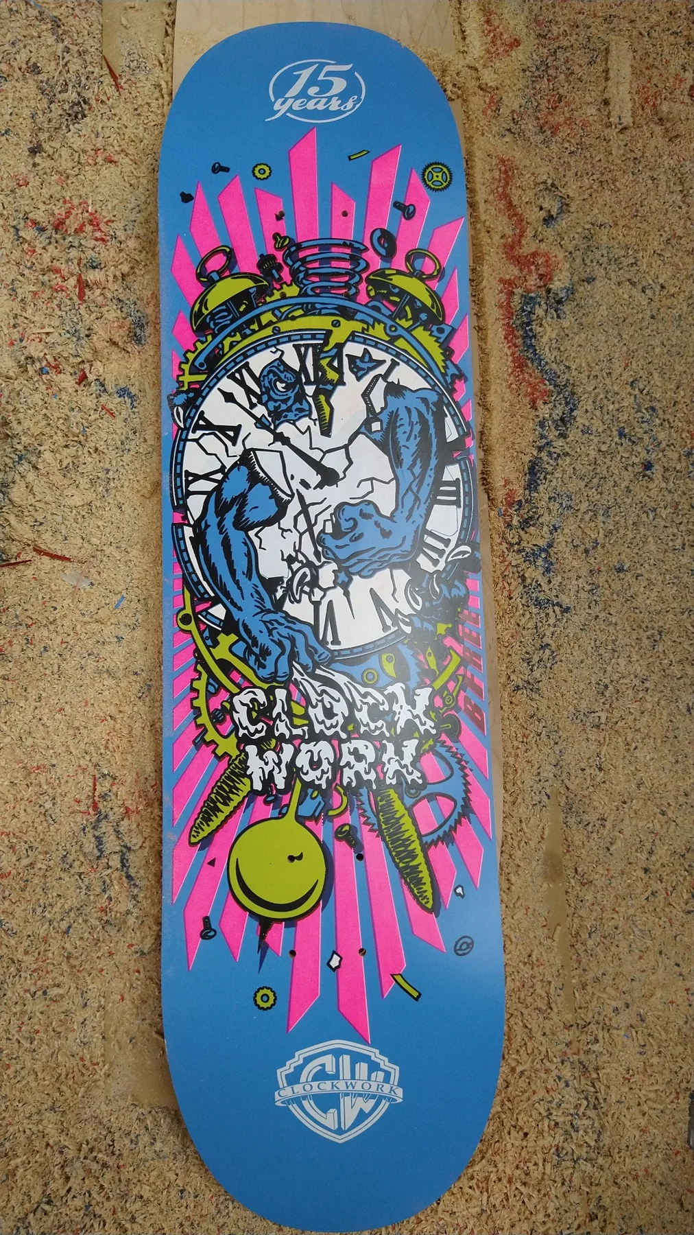 Finished printed skateboard deck manufactured at Empire